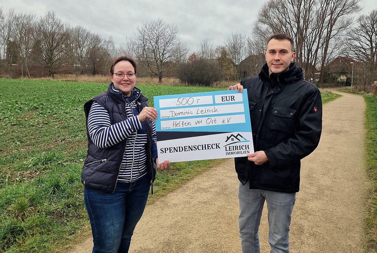 Foto 500€ Spende für Helfen vor Ort e. V.