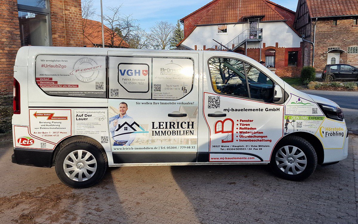 Foto Sponsoring eines Werbemobils für die Gemeinde Meine